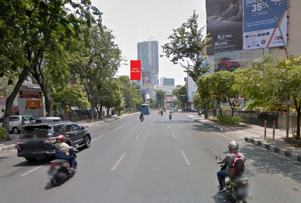 01 - Billboard 5 m x 10 m, 1 muka - Jl. Basuki Rahmat No. 42 B (di atas gedung seberang dealer motor Honda Ramayana) Surabaya