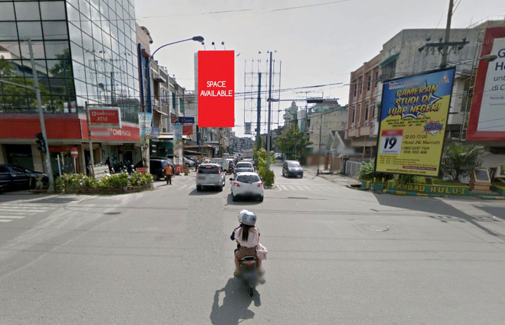 01 - Billboard 6 m x 12 m, 1 muka, vertical - Jl. Sumatera (dekat Bank SUMUT) Kota Medan