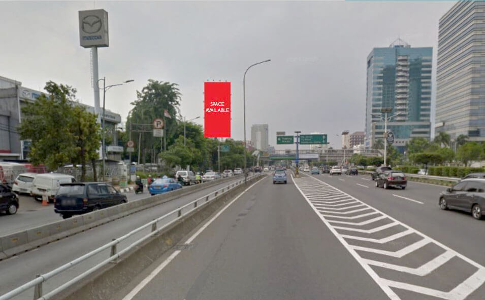 01 - Billboard 8 m x 16m, 1 muka, ver - Jl. Letjend. S. Parman (dekat dealer Mobil Datsun dan Mazda), Jakarta Barat