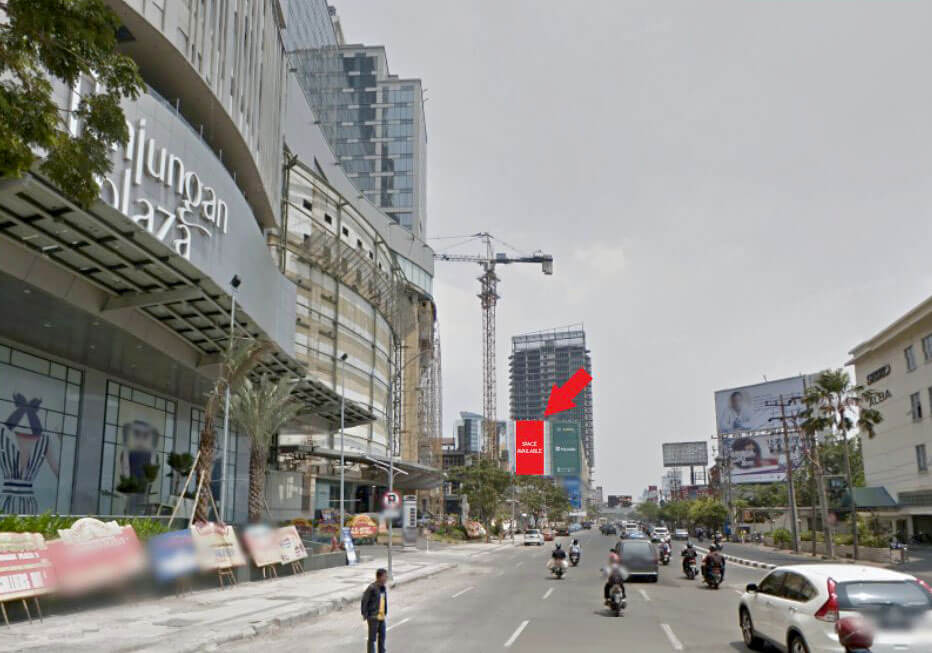 01 - Billboard 8 x 16 m, 1 muka - Jl. Embong Malang (nempel di gedung GO SKATE 2) seberang Padova Bakery, Surabaya