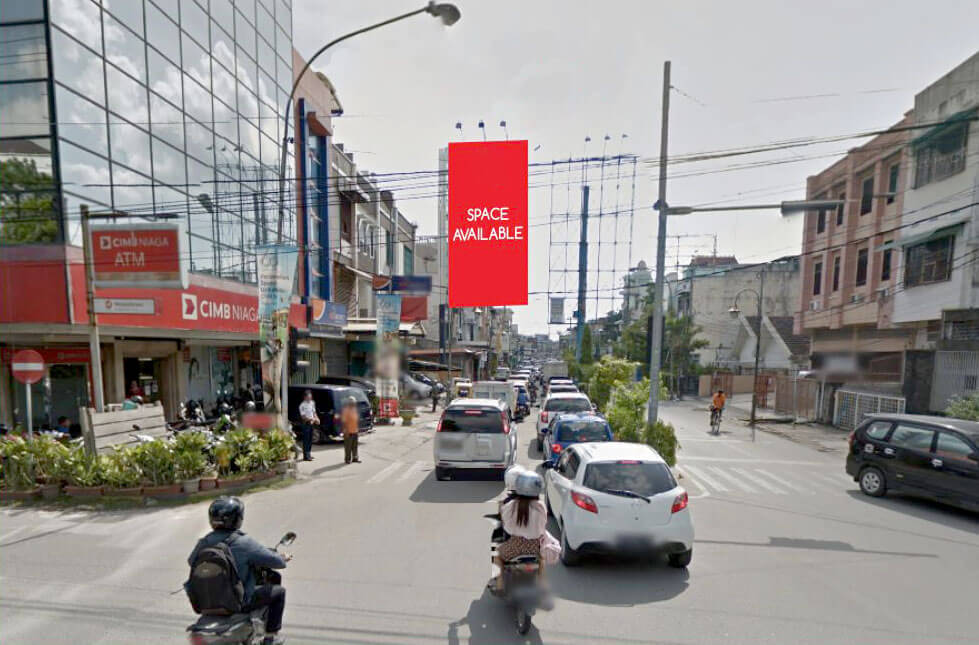 02 - Billboard 6 m x 12 m, 1 muka, vertical - Jl. Sumatera (dekat Bank SUMUT) Kota Medan