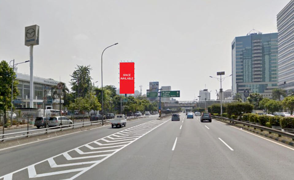 02 - Billboard 8 m x 16m, 1 muka, ver - Jl. Letjend. S. Parman (dekat dealer Mobil Datsun dan Mazda), Jakarta Barat